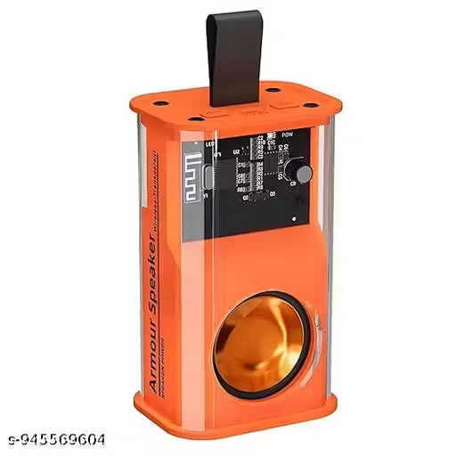 Portable Armour Transparent Bluetooth Speaker 5W | RGB LED Light | Large Battery | Mix Colors